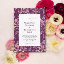 Search for purple flower wedding invitations Modern