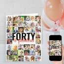 Search for 40 birthday cards Photo collage