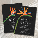 Search for paradise wedding invitations Bird of paradise
