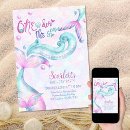 Search for pastel mermaid tail invitations Summer