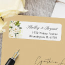 Search for white flowers return address labels weddings