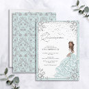 Search for silver quinceanera invitations Blue and silver