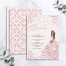 Search for pink quinceanera invitations Girly