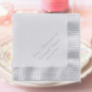 Search for silver napkins Elegant script