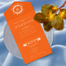Search for orange and white wedding invitations All in one
