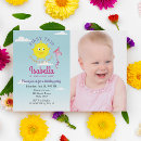 Search for sun 1st birthday invitations Girl