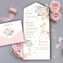 Search for swan invitations Elegant painted watercolor flowers
