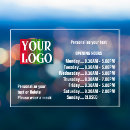 Search for store hours window decals Business