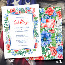 Search for patriotic wedding invitations Watercolor