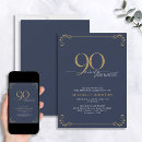 Search for 90 year old birthday invitations Typography