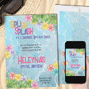 Search for 13th pool birthday invitations Summer