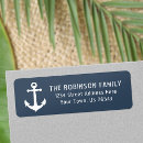 Search for blue and grey return address labels Nautical