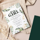 Search for cute baby girl shower invitations Botanical