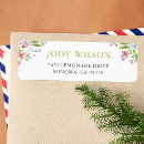 Search for wreath return address labels Minimalist