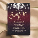 Search for chandelier sweet 16 invitations Sixteen