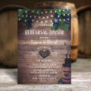 Search for vineyard rehearsal dinner invitations Rustic