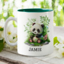 Search for panda bamboo mugs Black and white