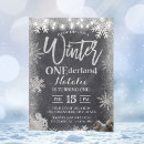 Search for rustic winter onederland invitations Snowflakes