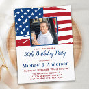 Search for american flag birthday invitations Patriotic