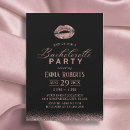 Search for rose gold hens party invitations Lips