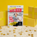 Search for black and yellow sweet 16 invitations Modern