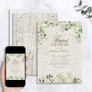 Search for eucalyptus leaves bridal shower invitations Rustic