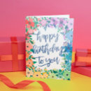 Search for pretty blue birthday cards Floral