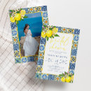 Search for mediterranean bridal shower invitations Blue and yellow