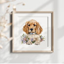 Search for cocker spaniel art Floral