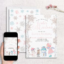 Search for pink and gold winter onederland invitations Baby girl