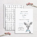 Search for little deer birthday invitations Blue
