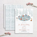 Search for snow birthday invitations Blue