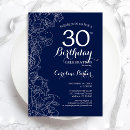Search for white 30th birthday invitations Floral
