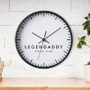 Search for happy fathers day clocks Black and white