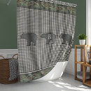 Search for black bear shower curtains Buffalo plaid