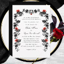 Search for victorian gothic wedding invitations Black and red