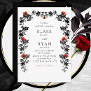 Search for elegant gothic wedding invitations Black and red