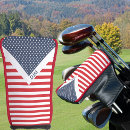 Search for red white and blue golf head covers America
