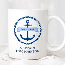 Search for anchor and rope mugs Sailing on the seas