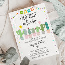 Search for fiesta baby shower invitations Taco bout a baby