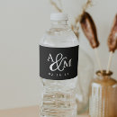 Search for wedding water bottle labels Monogrammed