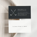 Search for golf instructor business cards Black and white