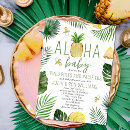 Search for pineapple baby shower invitations Palm leaves
