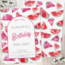 Search for cute pool party invitations Fruit