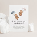 Search for twin bears invitations For kids