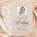 Search for beige black birthday invitations Simple