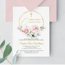 Search for pink first communion invitations Elegant