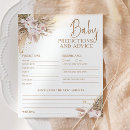 Search for baby prediction advice cards Boho baby shower