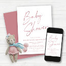 Search for mauve baby shower invitations Modern