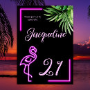 Search for tropical 21st birthday invitations Neon